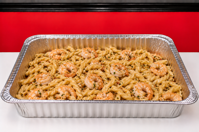 Catering Tray Garlic + Olive Oil + Shrimp.